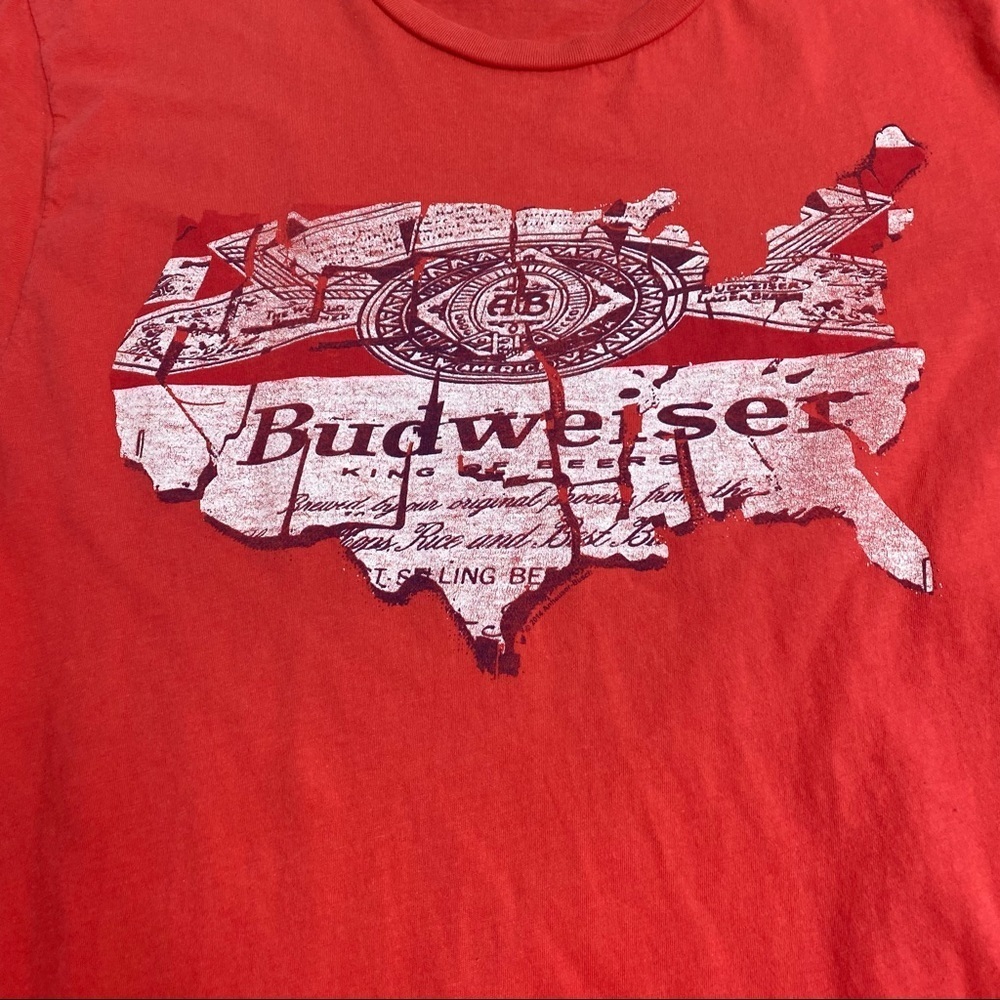 Junk Food Clothing Budweiser Red T-Shirt - Picture 2 of 5